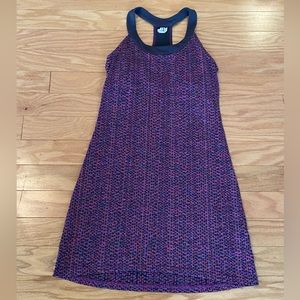 Title Nine Racerback Geometric Print Athletic Dress Built in Bra Womens size XS